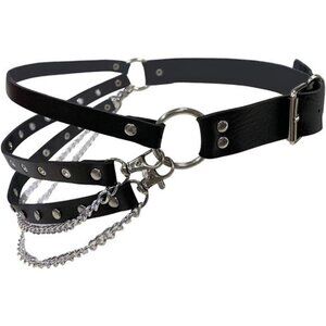 Punk Belts O-Rings Chains Goth Rock Steampunk Style Garters Strap for Women